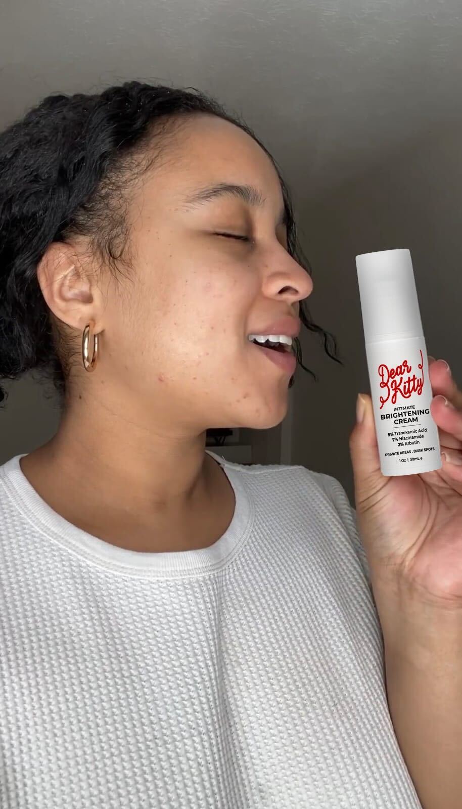 Real customer using Dear Kitty Intimate Brightening Cream